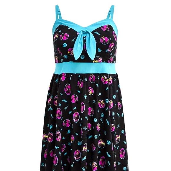 ❤️NWT VINTAGE TORRID VILLAINS SWEETHEART CHALLIS - TIE FRONT - SUMMER TANK DRESS - Picture 12 of 15